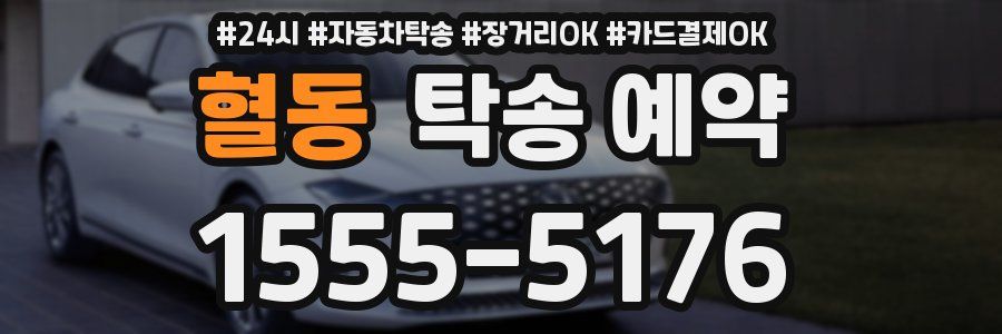 혈동 탁송 예약
