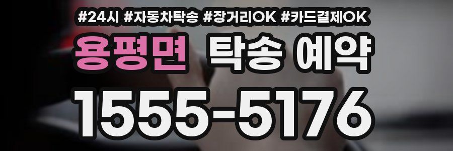 용평면 탁송 예약