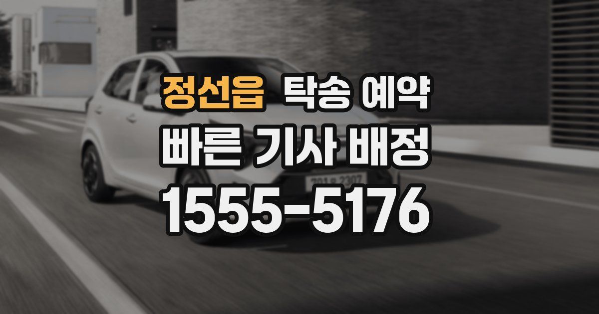 정선읍 탁송 예약