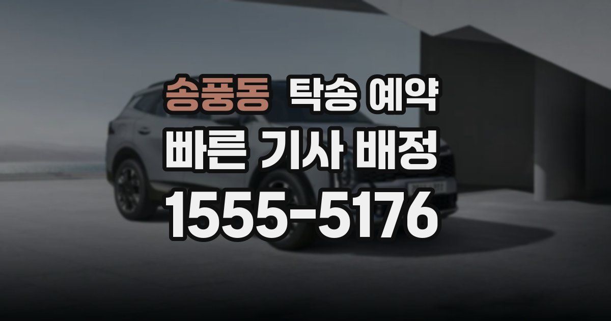 송풍동 탁송 예약