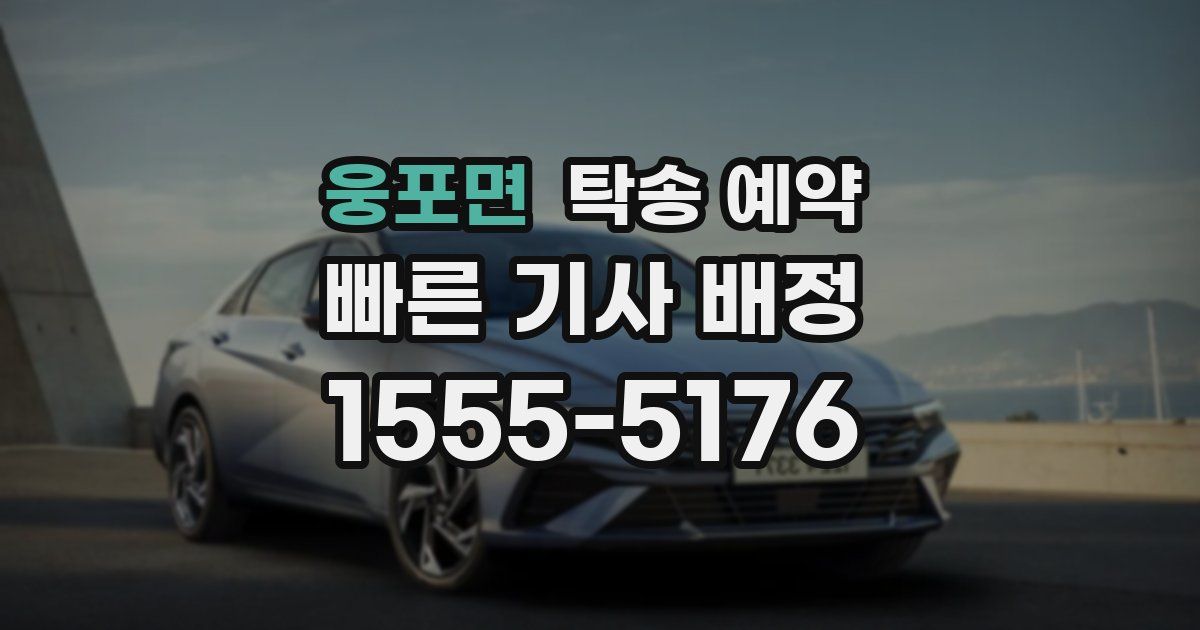 웅포면 탁송 예약