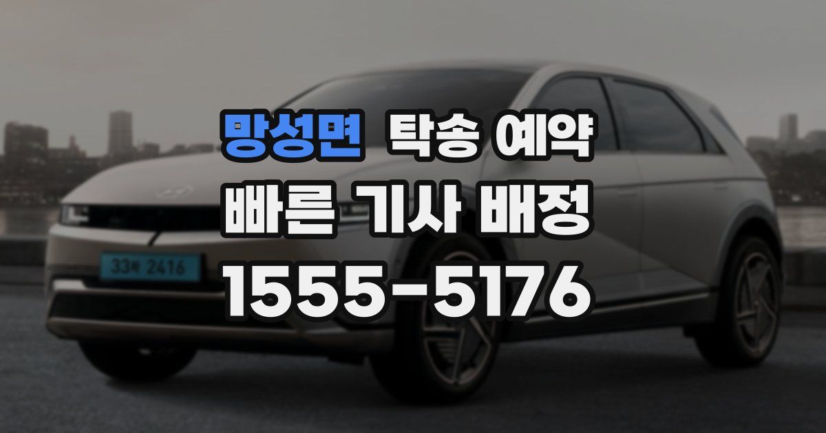 망성면 탁송 예약