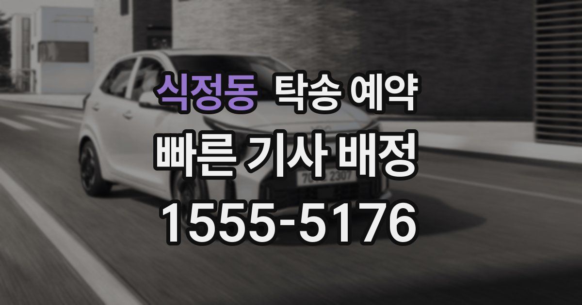 식정동 탁송 예약