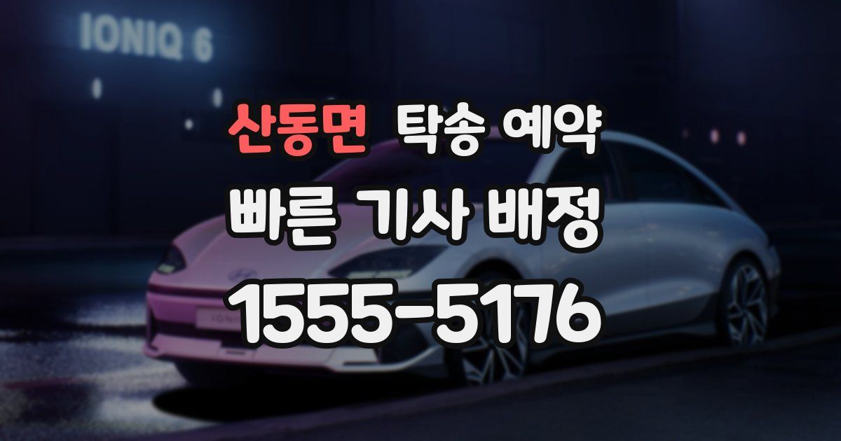 산동면 탁송 예약