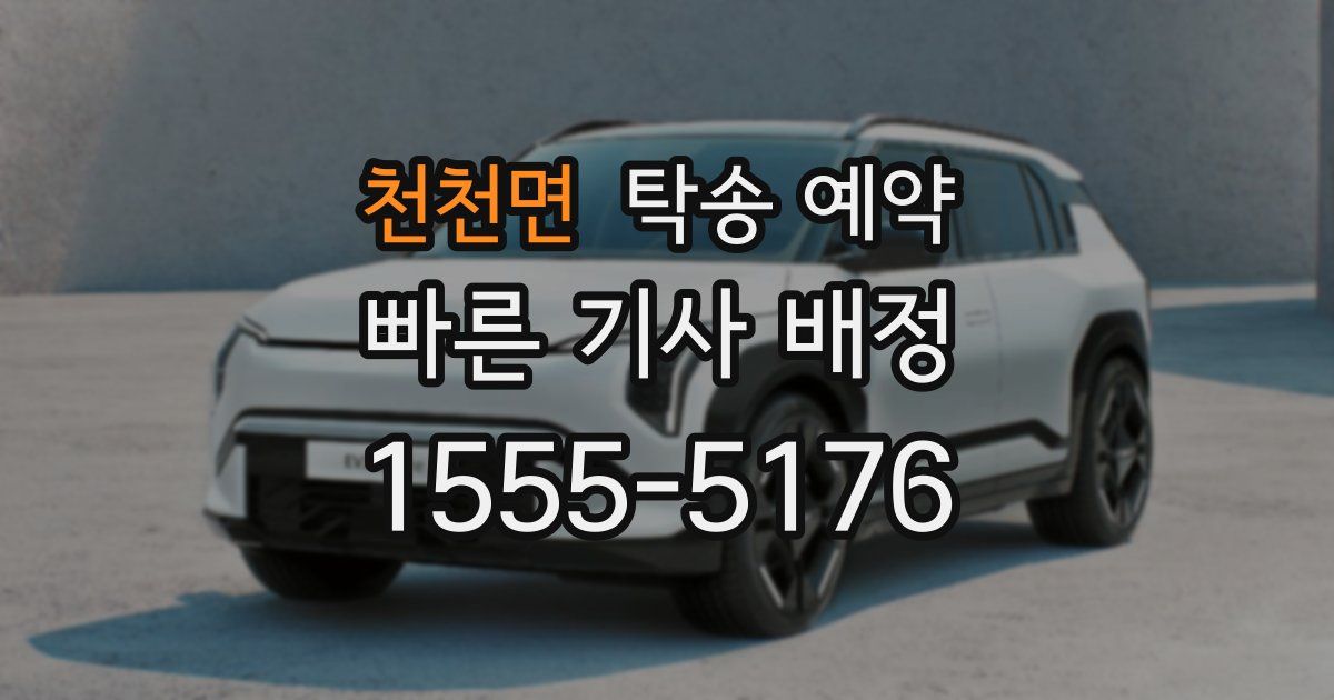 천천면 탁송 예약