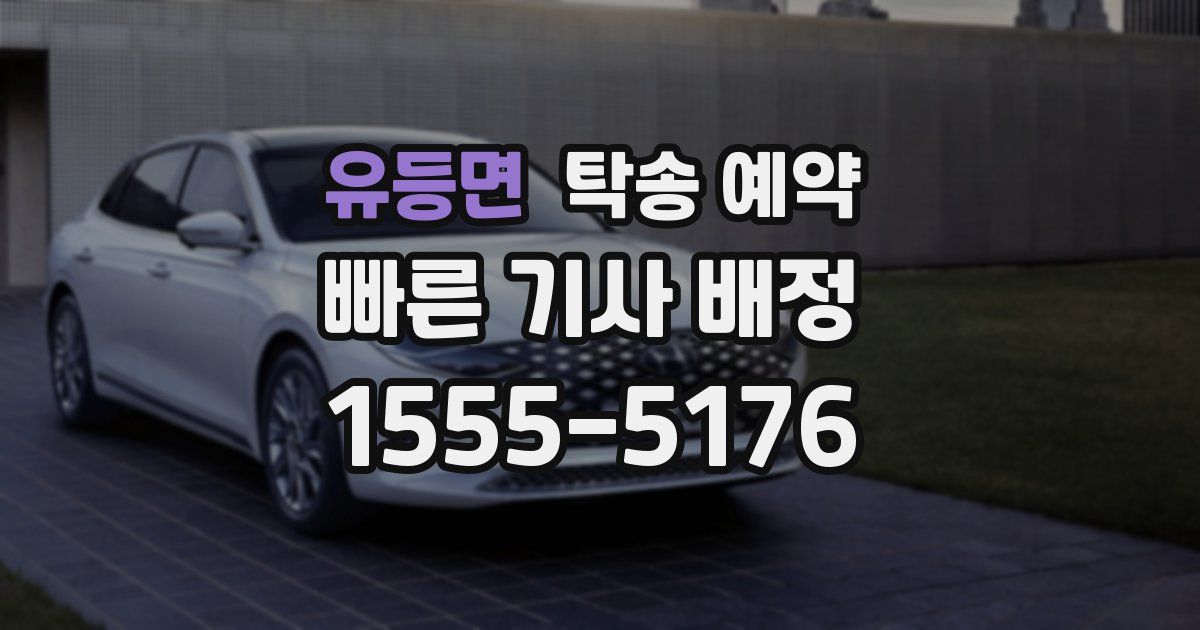 유등면 탁송 예약