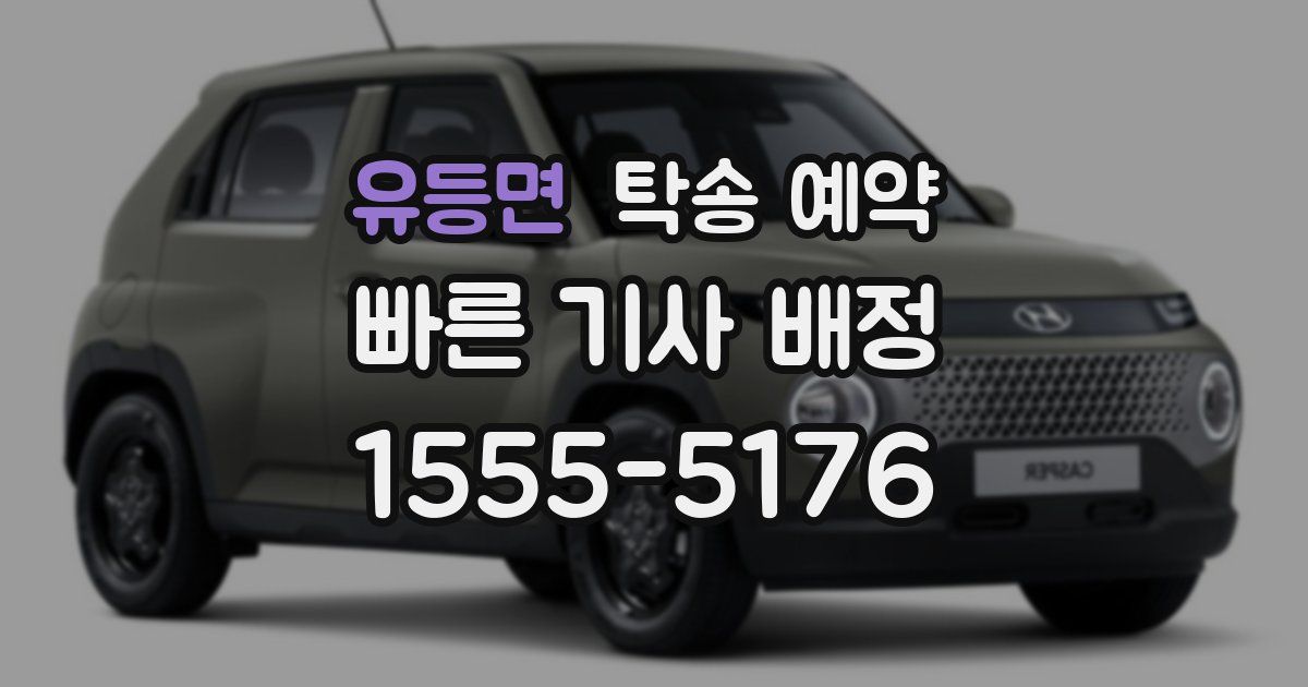 유등면 탁송 예약