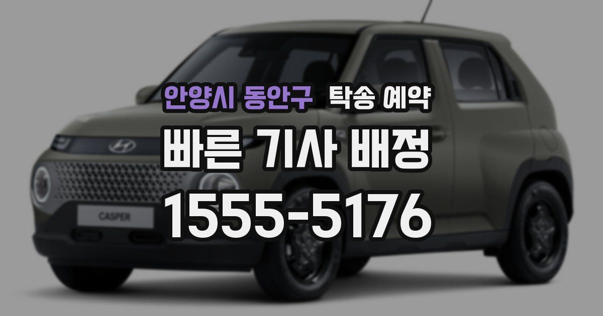 안양시 동안구 탁송 예약
