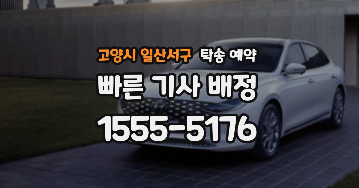 고양시 일산서구 탁송 예약