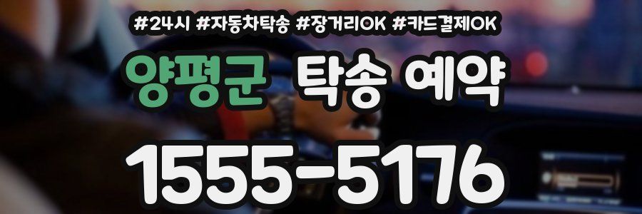 양평군 탁송 예약