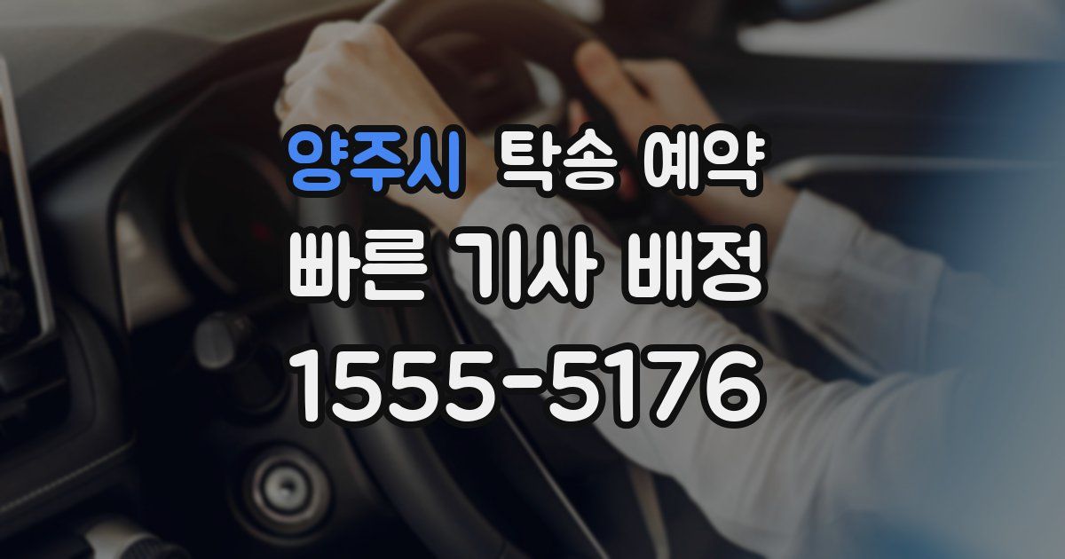 양주시 탁송 예약