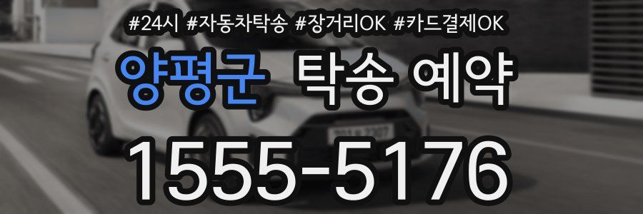 양평군 탁송 예약