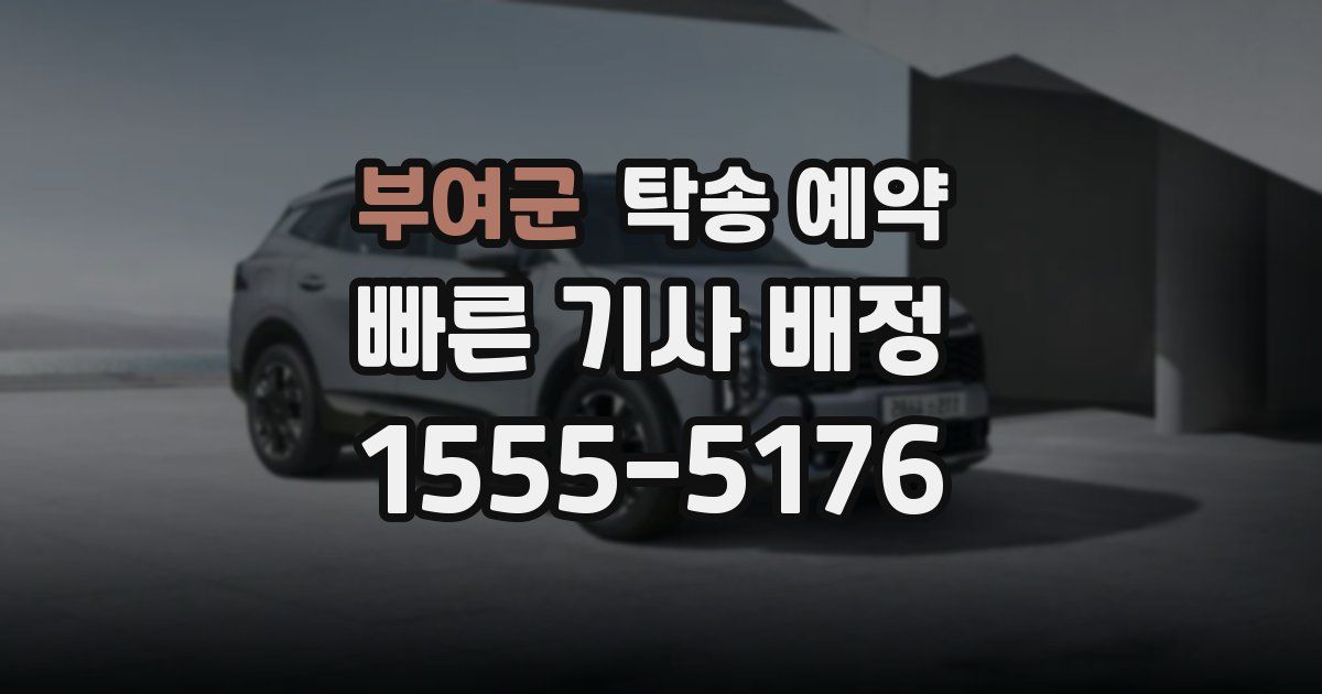 부여군 탁송 예약