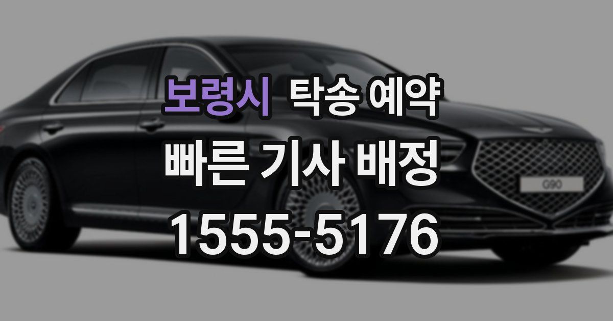 보령시 탁송 예약