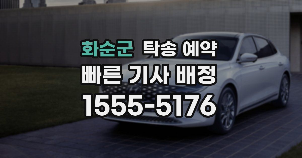 화순군 탁송 예약
