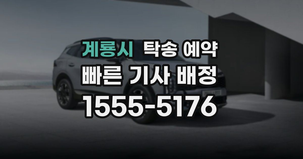 계룡시 탁송 예약