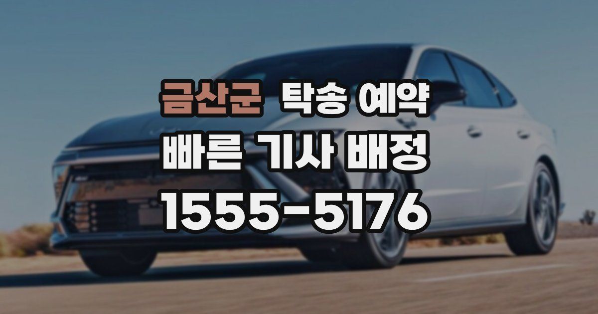 금산군 탁송 예약