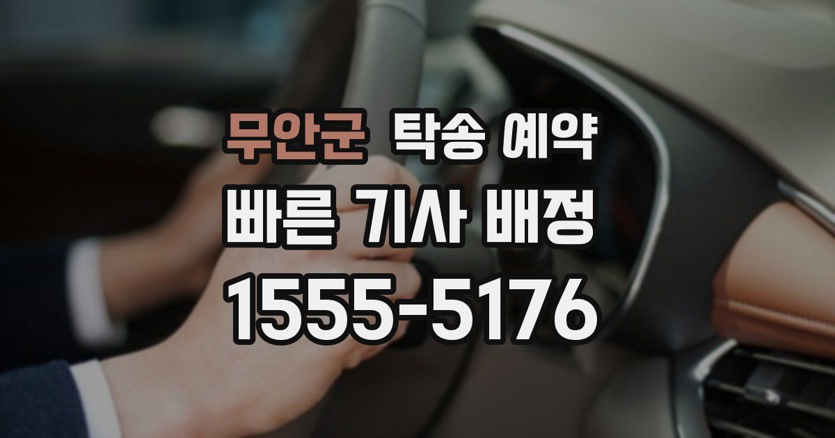 무안군 탁송 예약