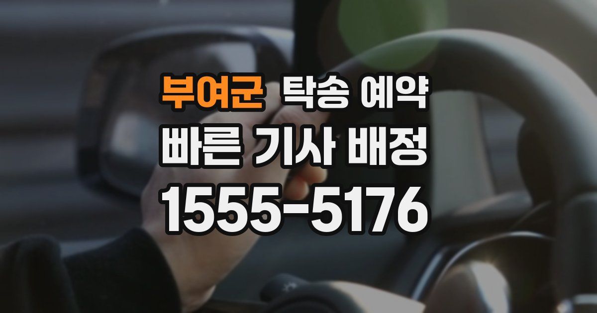 부여군 탁송 예약