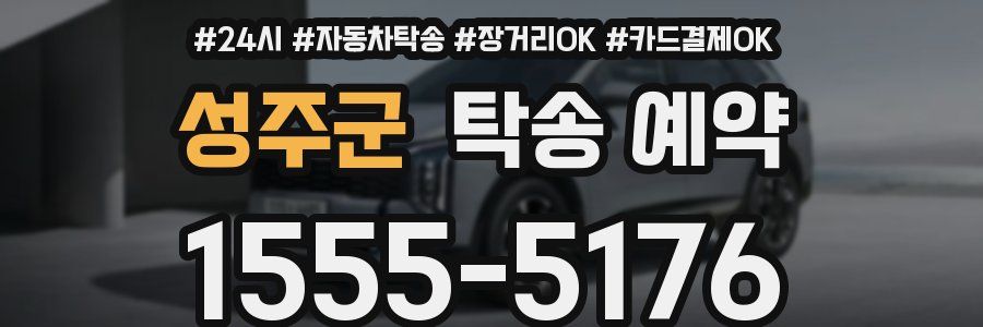 성주군 탁송 예약