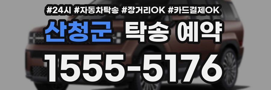 산청군 탁송 예약