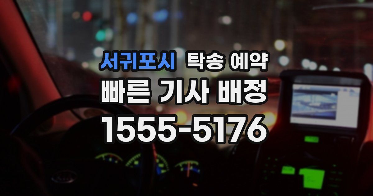 서귀포시 탁송 예약