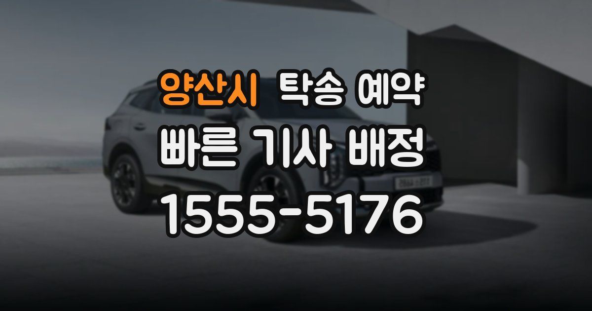 양산시 탁송 예약