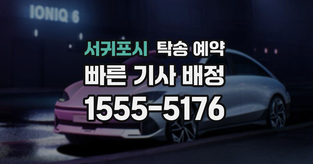 서귀포시 탁송 예약