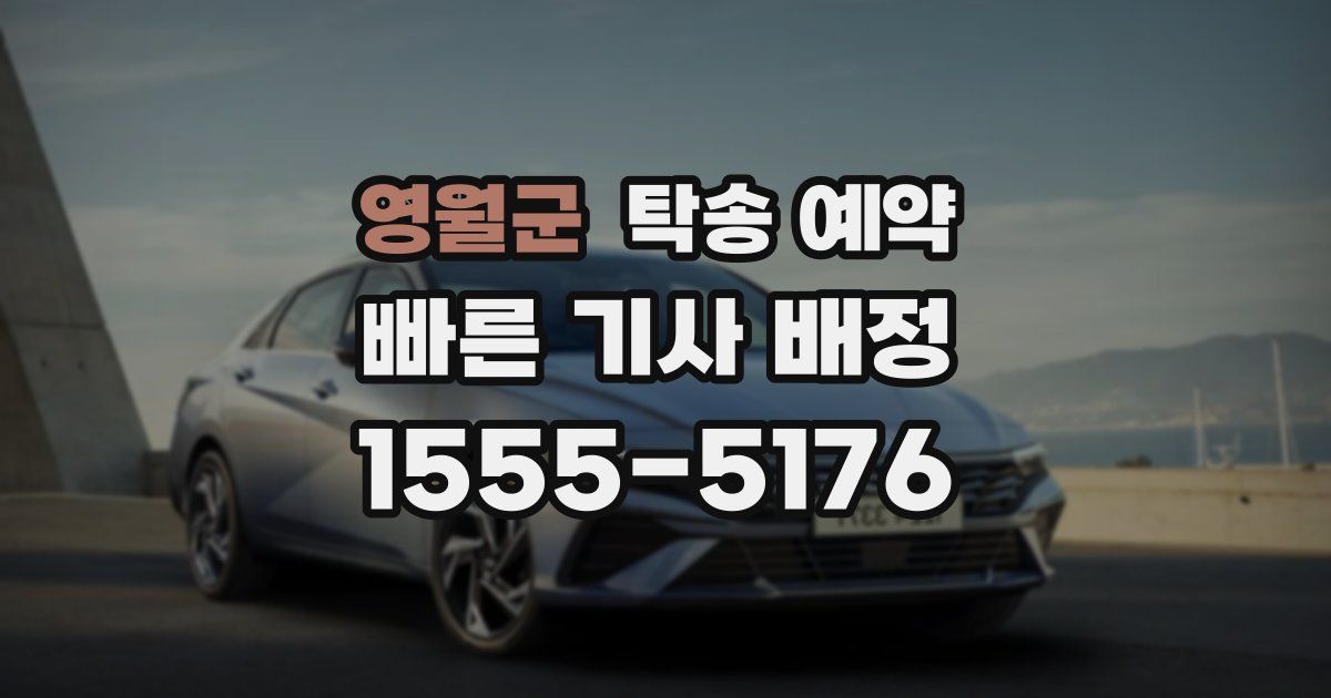 영월군 탁송 예약