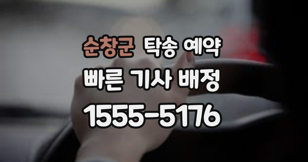 순창군 탁송 예약