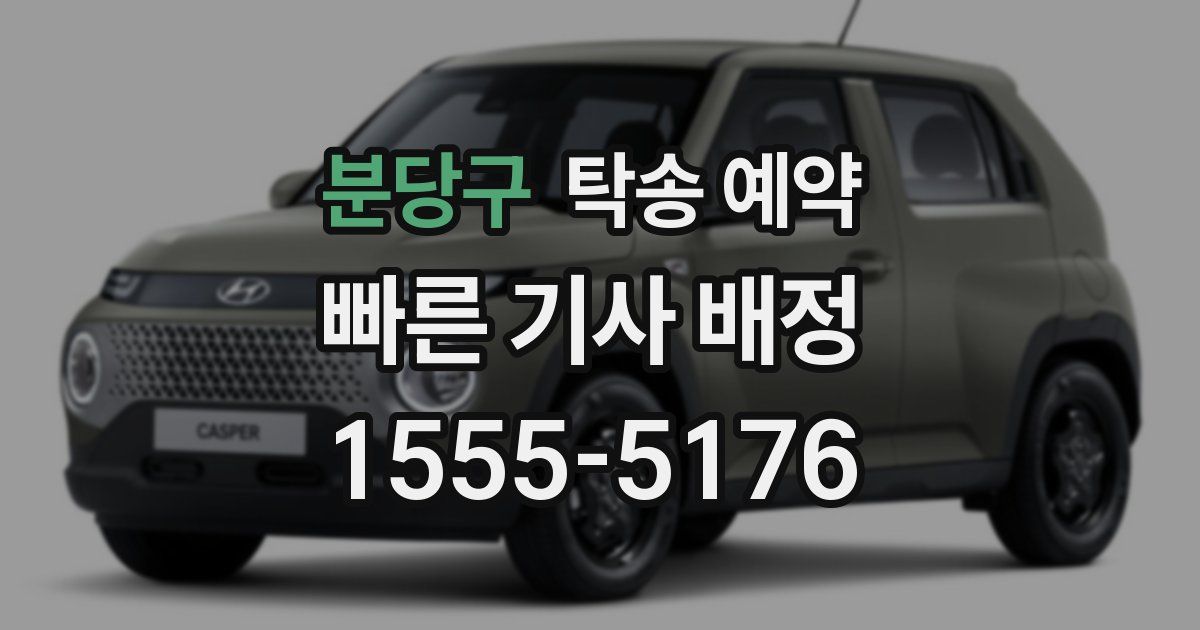 분당구 탁송 예약