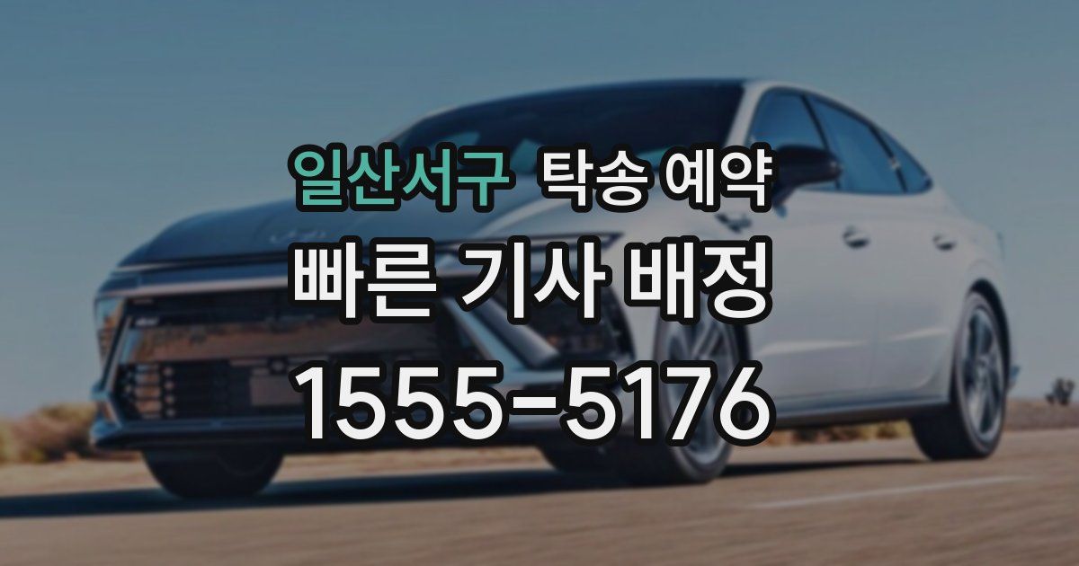일산서구 탁송 예약