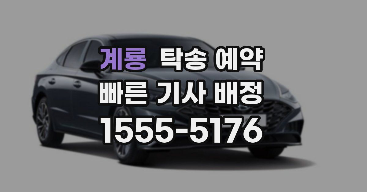 계룡 탁송 예약