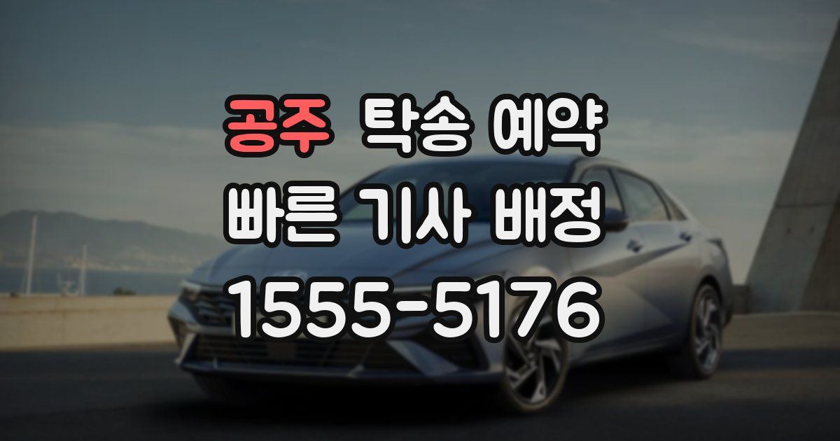 공주 탁송 예약