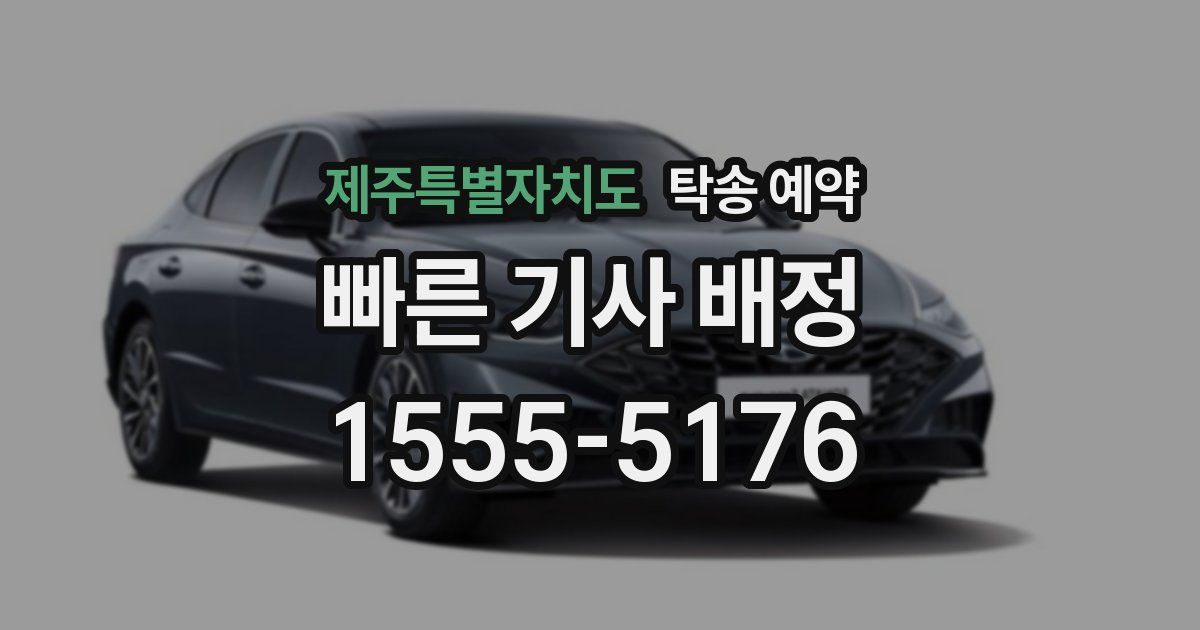 제주특별자치도 탁송 예약