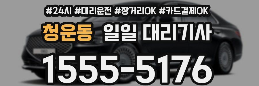 청운동 일일 대리기사