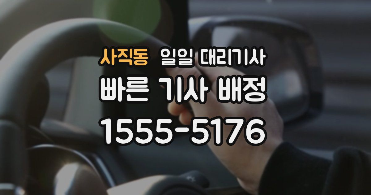 사직동 일일 대리기사