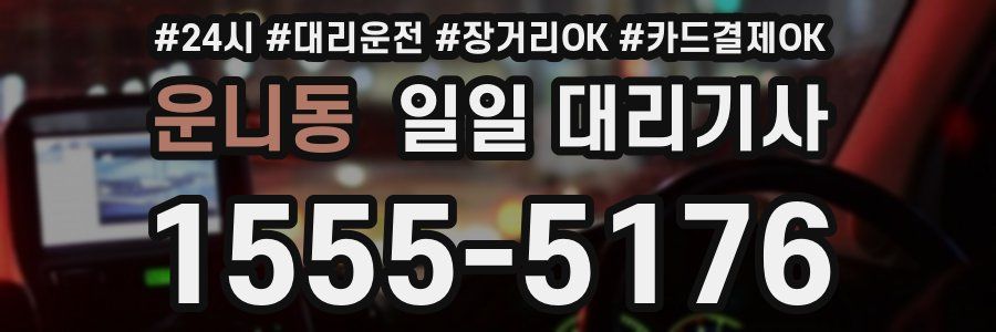 운니동 일일 대리기사