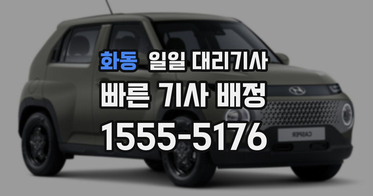 화동 일일 대리기사