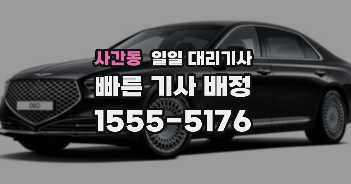 사간동 일일 대리기사