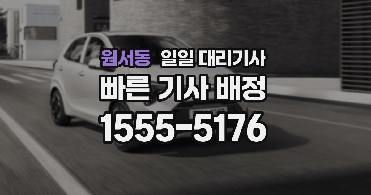 원서동 일일 대리기사