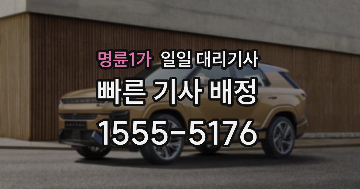 명륜1가 일일 대리기사