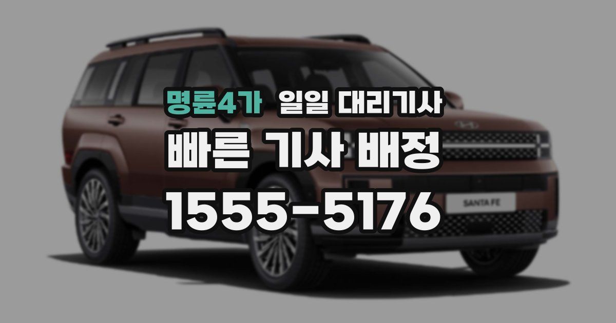 명륜4가 일일 대리기사