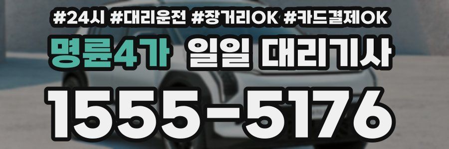 명륜4가 일일 대리기사