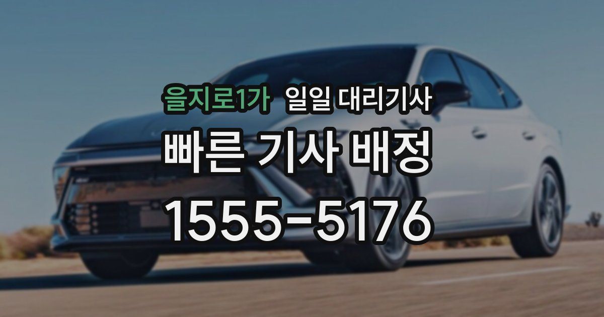을지로1가 일일 대리기사