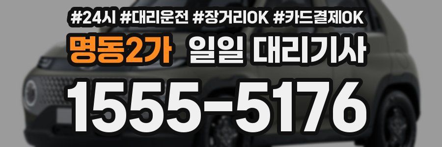 명동2가 일일 대리기사