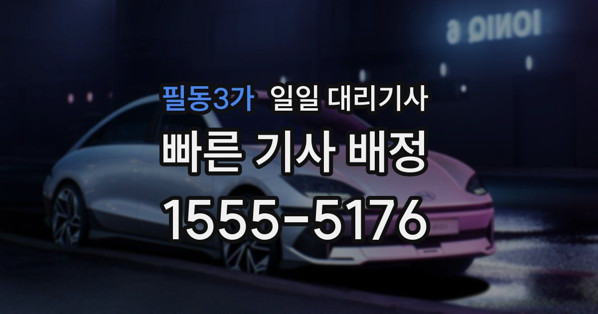 필동3가 일일 대리기사