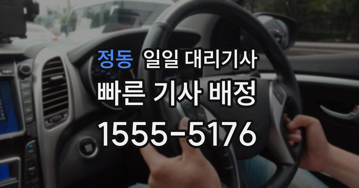 정동 일일 대리기사