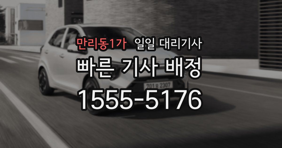 만리동1가 일일 대리기사