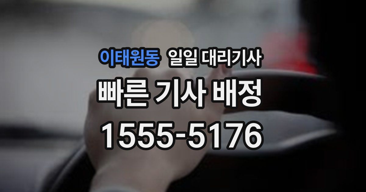 이태원동 일일 대리기사